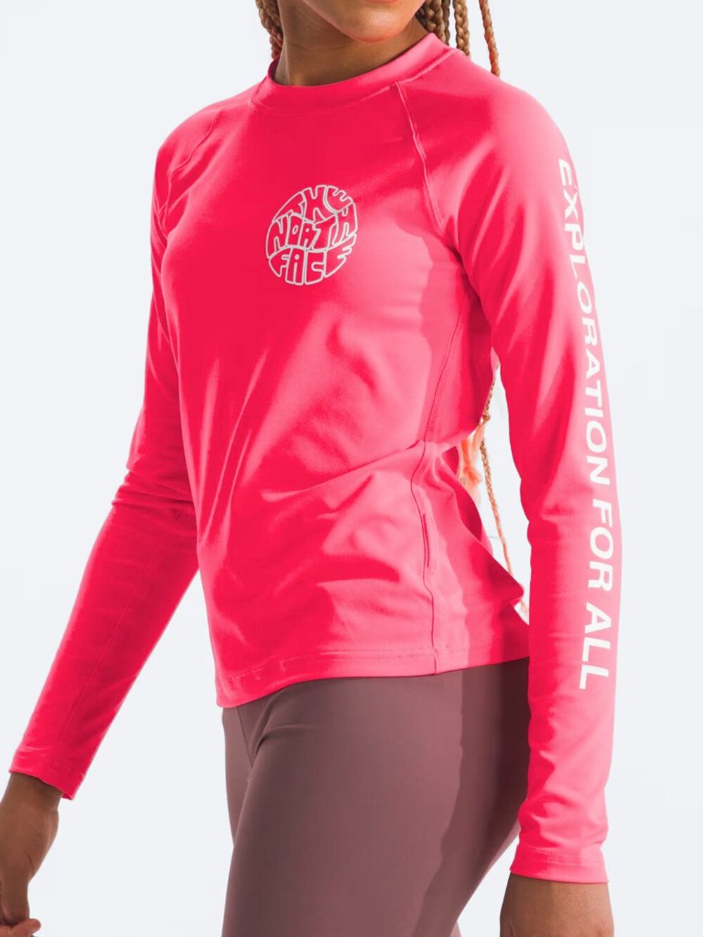 The North Face bright pink long-sleeve swim shirt L - Picture 10 of 12